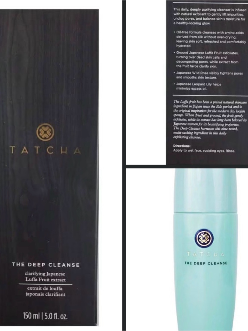 Tatcha The Deep Cleanse Clarifying Cleanser -Bundle of 3